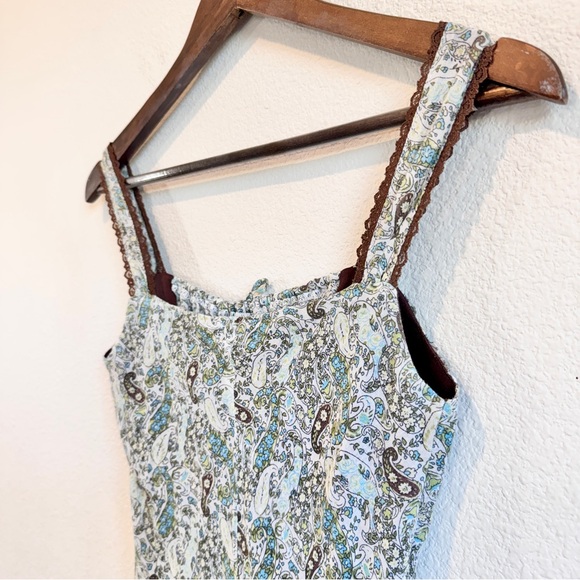 Cottagecore Paisley Midi Dress Boho Prairie Meadow S - Picture 10 of 11